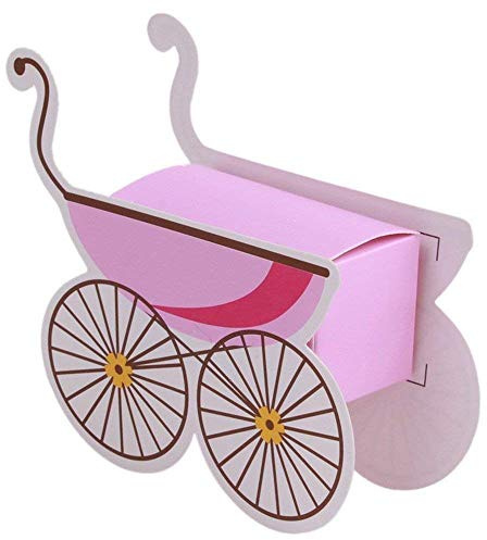 TRIXES Baby Handcart Candy Boxes 25PCS Pink