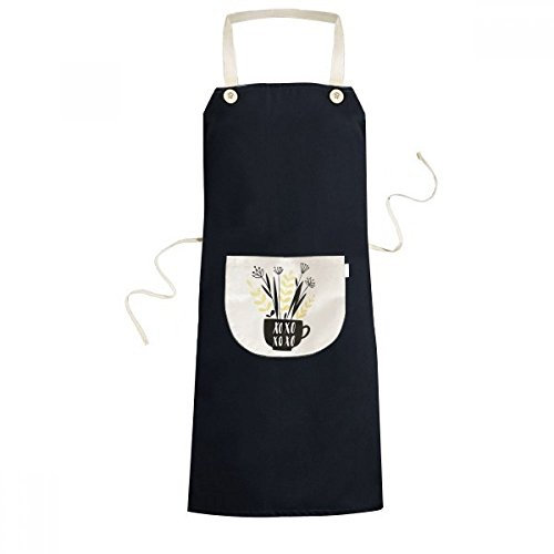 DIYthinker XOXO Blumenvase Quote Art Schürze Kochen Lätzchen Küche Taschen 70cm x 67cm Schwarz