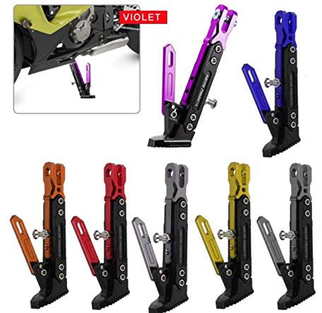 Alamor CNC Aluminiumlegierung Verstellbarer Ständerfuß Seitenständer Für Motorrad 500Kg - Schwarz