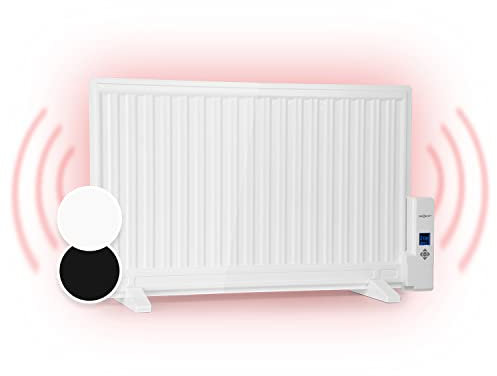 oneConcept Elektroheizung, Ölradiator für Schnelle Wärme, Heizung Elektrisch zur Wandmontage, Mobiler Heizkörper mit Thermostat, Leiser Öl-Radiator Energiesparend, Elektrische Heizgeräte 800 Watt