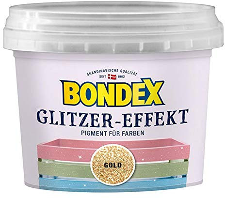 Bondex 424684 Glitzer-Effekt gold 0,1 L - Glitzer-Effekt für Glitzerfarbe - Pigment für Farben z.B. BONDEX GLITZER-BASIS