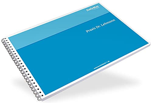 Terminplaner Praxis datiert mit frei wählbarem Startdatum, individuellem Deckblatt und Spaltenbeschriftung! Format optimal für 6 Mitarbeiter /15-Min-Takt