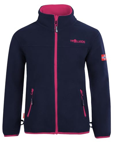 Trollkids Girls Oppdal Jacket XT 164, Navy/pink
