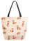 Mnsruu Wiederverwendbare Einkaufstasche mit süßem Fuchs und Tiermotiven für Frauen, große Freizeit-Handtasche, Schultertasche für Einkaufen, Einkäufe, Reisen, im Freien