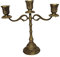 Retro Kerzenleuchter Kerzenhalter Kerzenständer Abendessen Dekoration, 3-armig Bronze