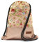 By Bers Leon großer Premium Turnbeutel mit Innentaschen Rucksack Tasche Damen Herren Teenager Gym Bag Draw String 45x34cm für Sport Reise Alltag Einkauf (rosarose_RosaPu)