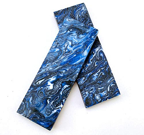 Aibote 1 Pair of Knife Handle Scales Colourful Resin Handles Plate Knife Custom DIY Material Tools for Jewellery Making Empty Blades (B 120 x 40 x 8 mm)