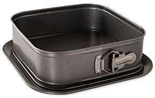 Nordic Ware Square Springform 2 Piece Nonstick Baking Pan, 14 Cup Capacity, Cheesecake Baking Mold with Removable Bottom