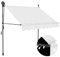 vidaXL Markise Einziehbar Handbetrieben mit LED Wasserabweisend Klemmmarkise Balkonmarkise Sonnenschutz Terrasse Balkon Garten 150cm Creme