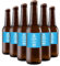 Bottiglia personalizzata di Birra Artigianale Chiara - Keep Calm - Idea Regalo per compleanno e anniversario - 6 x 330 ml (0,33, Azzurro)