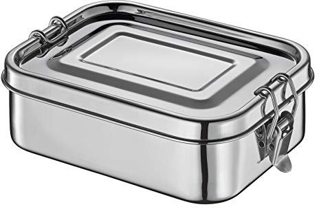 Küchenprofi Lunchbox Edelstahl flach, 17 x 13 x 5 cm, 1002002800