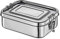 Küchenprofi Lunchbox Edelstahl flach, 17 x 13 x 5 cm, 1002002800