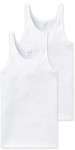 Schiesser Essentials Cotton Feinripp Shirt Doppelpack Uni weiß 205144/100