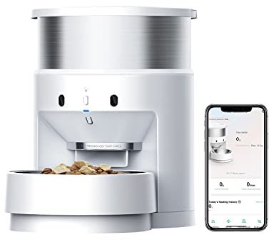 PETKIT Planetary Automatischer Futterautomat, Auto-Rotate Bowl, Programmierbare Portionskontrolle 5-200g pro Mahlzeit & 20s Voice Recorder Intelligenter Futterspender für große Hunde Katzen -3L