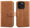 LENSUN Echtleder Hülle für iPhone 14 Pro, Handyhülle [Echtes Leder][Magnetverschluss][RFID Schutz] Handytasche Lederhülle für iPhone 14 Pro 5G(6,1) - Vintage Braun