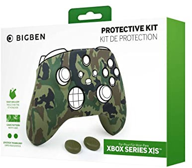 NACON Silicon Skin für Manette officielle Xbox + Griffe für Joystick, Grün, USB, Gaming-Controller, Xbox Series X, S