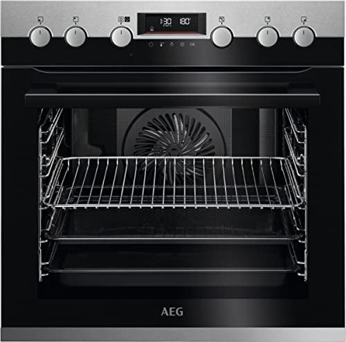 AEG EPE55526BM Einbauherd/Serie 6000 mit SteamBake/Pyrolyse – Selbstreinigung/SoftClosing/Touch-Bedienung/Grillfunktion/Display mit Uhr/Kindersicherung/A+ / Edelstahl mit Antifingerprint
