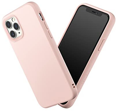 RHINOSHIELD Coque Compatible avec [iPhone 11 Pro] | SolidSuit - Coque Fine avec Technologie d'absorption des Chocs et Finition Premium Mate, Contour Objectif Photo Interchangeable - Rose Poudré