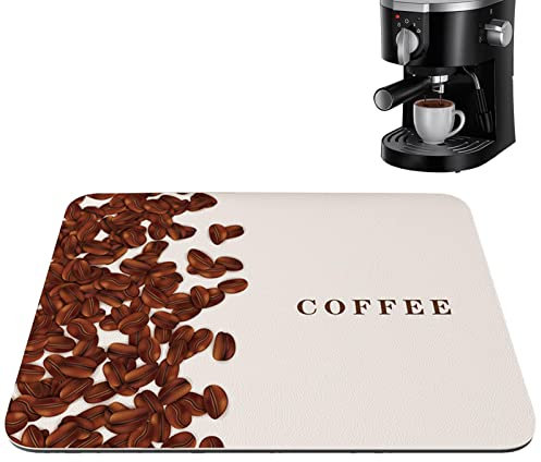 Xiaocao Kaffee Matte, Kaffee Maschinen Matte, Faltbare rutschfeste Kaffeepads, Mit Gummimuster-Design Trockenmatte Hält Arbeitsplatten Sauber, Für Kaffeemaschine, Küchenmaschinen, Rührgeräte