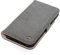 PORTER RILEY - Leather Case Compatible with iPhone 13 Mini (5.4). Premium Nubuck Genuine Leather Stand/Cover/Wallet/Flip Case with Card Slots & Horizontal Stand (Grey, Pink)