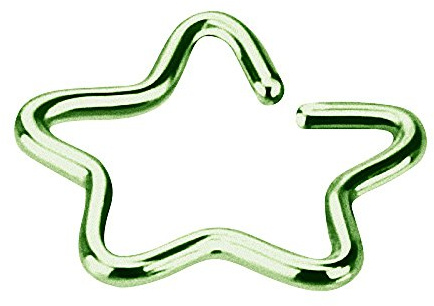 Taffstyle Fake Piercing Ring Stern Septum Tragus Helix Ohr Nase Lippe Nasenpiercing Nasenring Ohrpiercing Knorpel Cartilage Ear Cuff Ohrclip Ohrmanschette Ohrklemme Grün