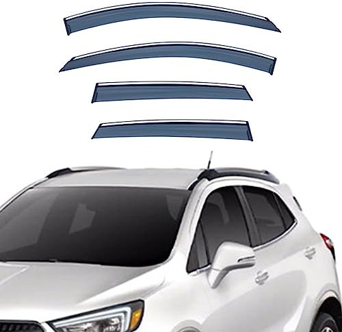 OKAYOK 4Pcs Auto Windabweiser für Opel Mokka MK1 J13 2012-2019, Autofenster Regenschutz-Lüftungsabweiser, Autoseitentür Regenabweiser, Einfache Montage de Autofenstervisiere