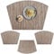 homEdge PVC Tischset, Keil-Tischsets, waschbare Vinyl-Tischsets, für runden Tisch, 4er-Set, Hellbraun