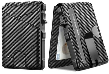 KLOMORE Portefeuille Slim pour Homme avec Compartiment à Pièces, Étui à Cartes à Double Volet, Protection RFID, Porte-Monnaie et Porte-Cartes