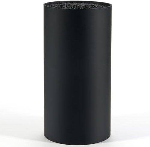 Cheerhom Ceppo Portacoltelli Senza Coltelli, Universale Ceppo Portacoltelli Nero, Ceppo Portacoltelli Vuoto con Stecche Flessibili, Ceppo Coltelli da Cucina per 5-8 Coltellis, 22 x 11 x 11 cm