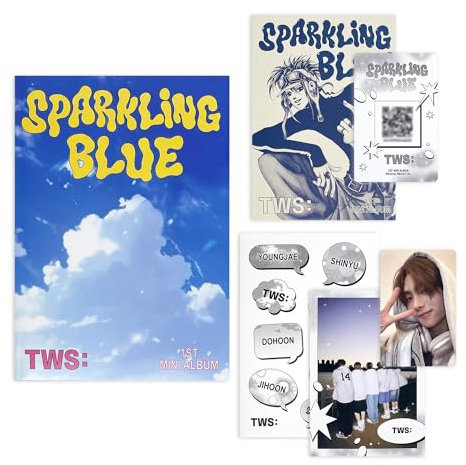 TWS - 1st Mini Album [Sparkling Blue] (Weverse Albums Ver.) Dust Jacket + Photo Book + Sticker + Postcard + QR Card + Photocard + 3 Extra Photocards