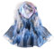 WXNPA 1 Pezzi Foulard Donna in Chiffon - Sciarpa da Donna Stampa Capelli Leggero Lungo Elegante Scialle di Protezione Solare Scarf,50×160cm