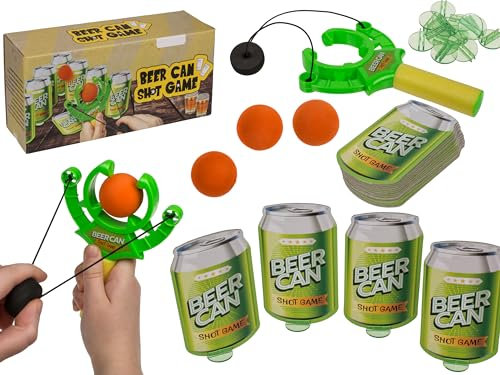 mucHome Trinkspiel Bierdosen schießen Gesellschaftsspiel Partyspiel Sommerspiel
