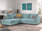 Lisa Design Jake - Ecksofa mit Schlaffunktion - 5-Sitzer - Samt - Links Blau
