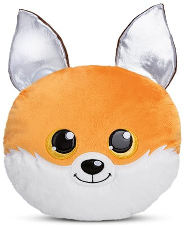 NICI Kuscheltier Kissen GLUBSCHIS Fuchs Runizzi 32 x 32 cm - Flauschig-weiches Kuschelkissen für Babys & Kleinkinder, Kinderkissen für Jungs & Mädchen - 61367