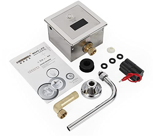 KEESUNG Automatik Sensor Toilette Infrarot Induktive Urinal Spülung Bad Spülventil, Toilette Sensor Spülventil Wandmontage Induktiven Toilettenventile Urinal Induktive Toilettenspülung Spülventil