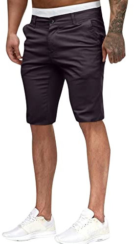 Kurze Herren-Shorts, schmale Passform, Arbeitsshorts, große Größe, Anzug, einfarbig, mit Taschen, klassisch, modisch, normale Passform, Freizeit, bequem, Outdoor, Shorty