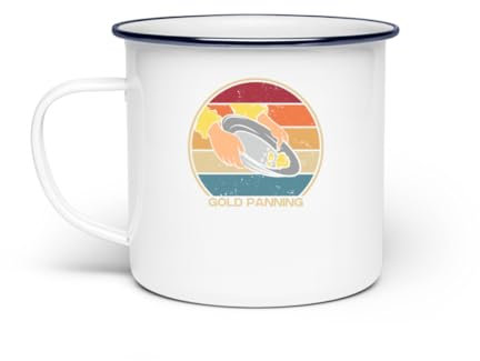 lavado de oro Placer minero minero lavado de oro - taza de esmalte, Blanco, EinheitsgrÃÃ e