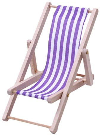 Miniatur Liegestuhl, Deko Mikrolandschaft Puppenhaus Zubehör, Loungesessel-Modell, Geschenk für Puppenhaus Modellbau Garten, Stuhlspielzeug für Zuhause, Schreibtisch