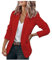 Veste Noire Femme Blazer Femme Ete Blazer Long Femme Rose Rouge 2XL