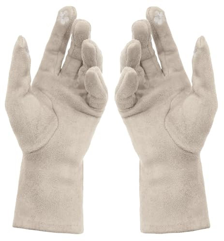 Van Der Rich ® - Winter Handschuhe Dick Tactile Gefütterte Handschuhe - Damen (38-Beige)