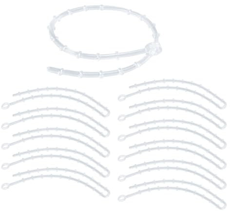 Ideen mit Herz | Bridas | reutilizables | 29 cm de largo, 3 mm de diámetro | transparente | 12 unidades
