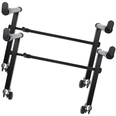 SWOOMEY 2sets Heightened Piano Stand Keyboard Stand for Digital Pianos Practical Bracket Keyboard Holder Tray for Musical