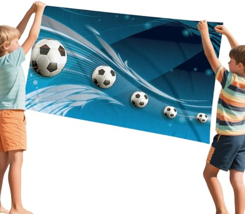 Fußball Strandtuch Badetuch, Badetuch Saunatuch Fußball für Kinder und Fans,Strandtuch Mann Fußball, Geeignet für Urlaub Yoga Fitness Schwimmen-Geburtsta Gsgeschenk (160 * 80CM)