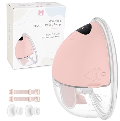 MUTOUHE Electric Breast Pump, Wearable Hands Free Breast Pump Electrical, 4 Modes 12 Levels, Low Noise, Portable Breast Milk Pump with 19/21/24 mm Flange