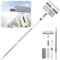 Window Squeegee Cleaner with Spray & Wastewater Collector, 4-in-1 Window Washer Cleaning Kit with 49.2/1.25m Extendable Window Cleaning Pole, Telescopic Window Wiper for High Window Glass Cleaning