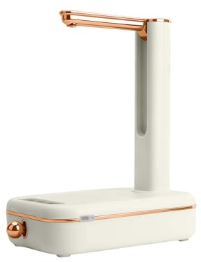 USB-Ladbarer Elektrischer Wasserspender – BPA-frei & Lebensmittelecht(Weiß) | 3-Stufen-Mengenpumpe für Camping/Minicamper/Zuhause/Büro, 800-mAh Akku