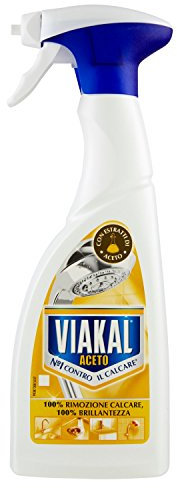 Viakal Entkalker und Reiniger, entfernt Kalk, Glanz mit Essig – 5 Stück von 500 ml [2500 ml]