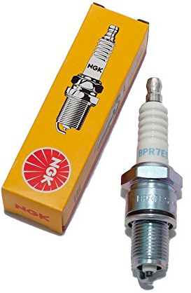 Zündkerze NGK BPR7ES | 14 mm Gewinde, 19 mm Gewindelänge, 0,85 mm Elektrodenabstand, Wärmewert 7, entstört kompatibel mit Yamaha SR 500 1984-2000