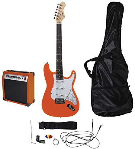 Johnny Brook Standard Guitar Kit with 20W Colour Coded Combo Amplifier - Burnt Orange
