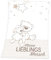 Arle-Living Flauschdecke Motiv : Kleiner Lieblingsmensch 75x100 cm Kuscheldecke Babydecke Schmusedecke (Natur Creme Hell Braun)